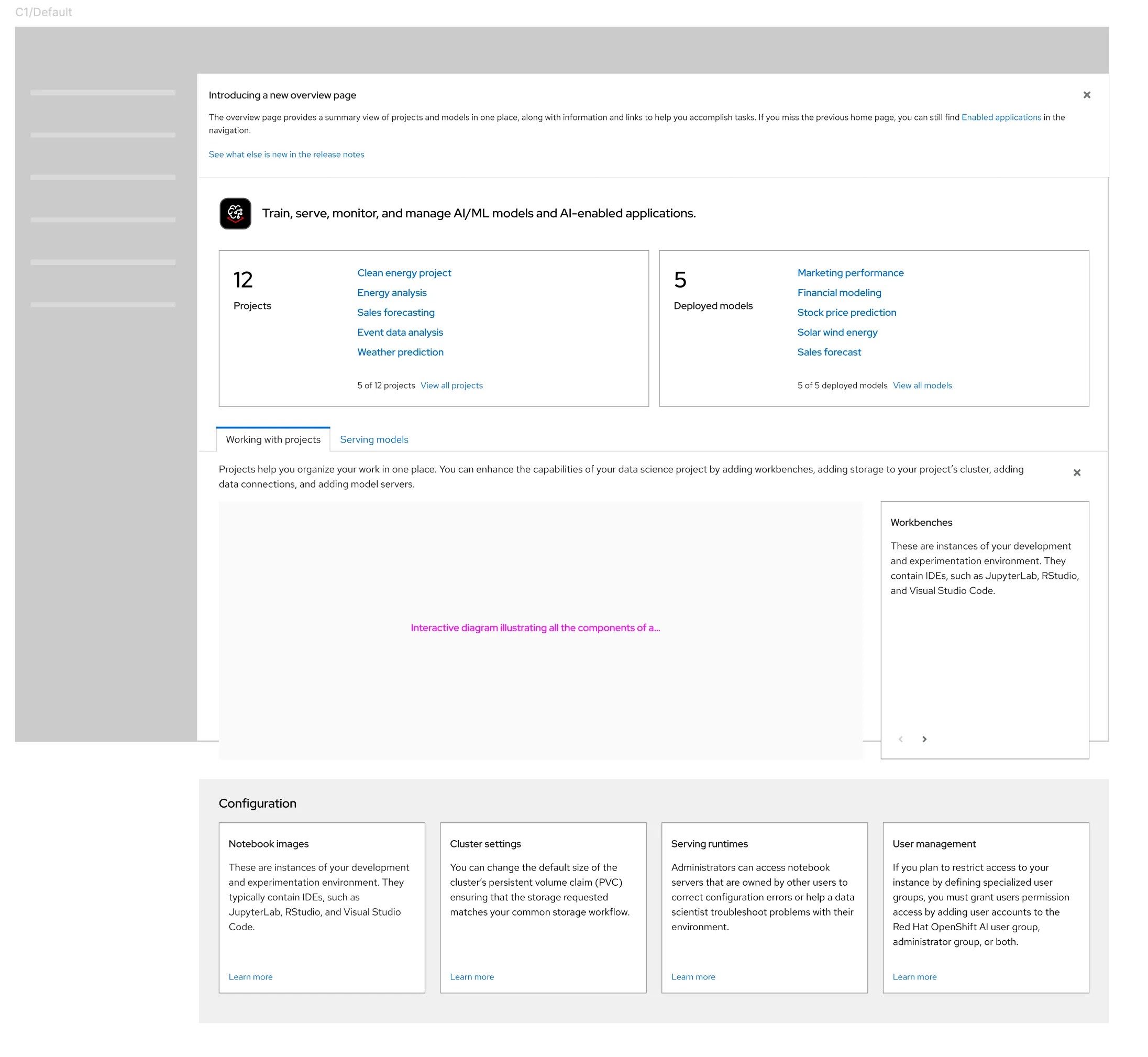 New overview page added to improve wayfinding