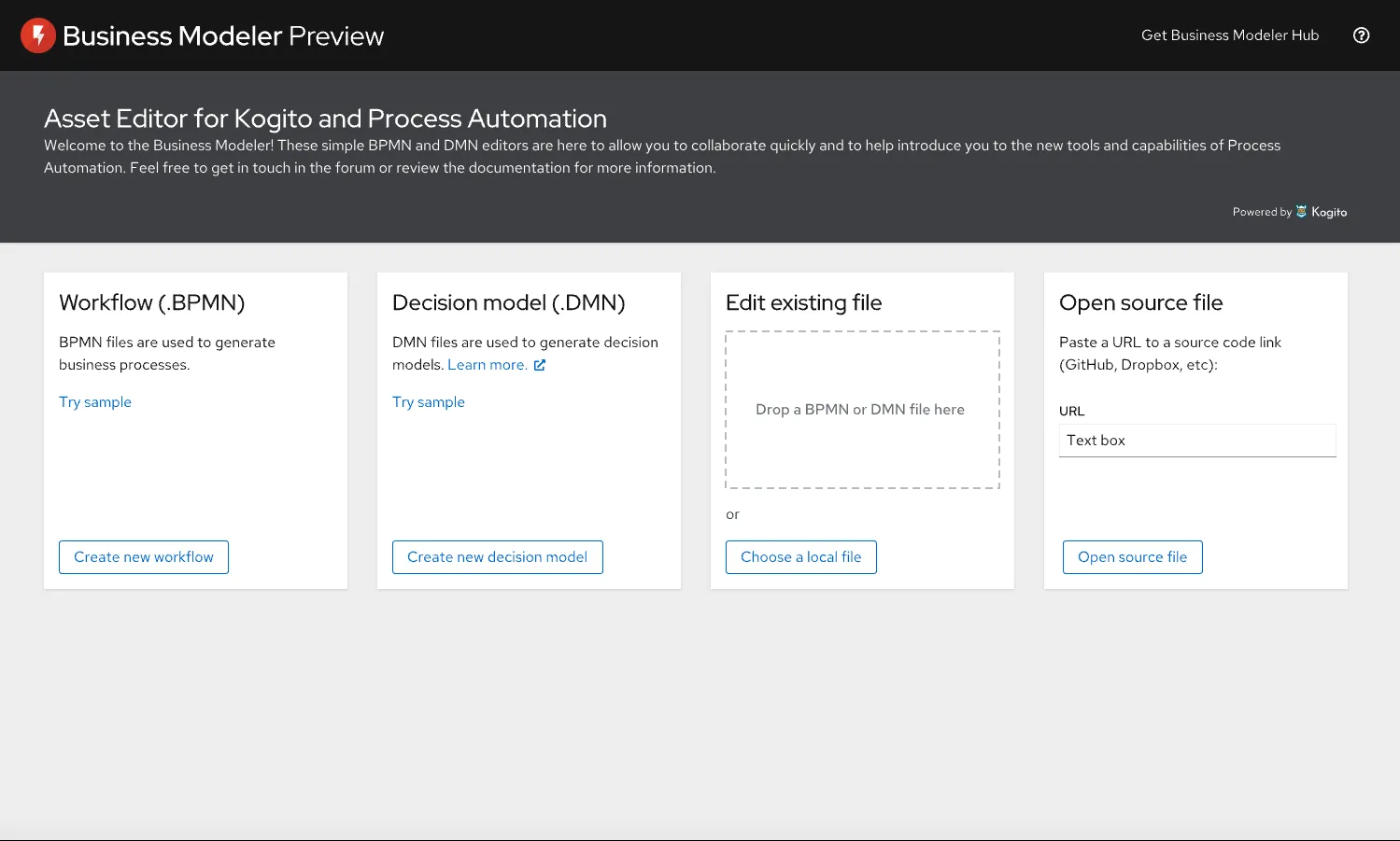 Final Business Modeler landing page design
